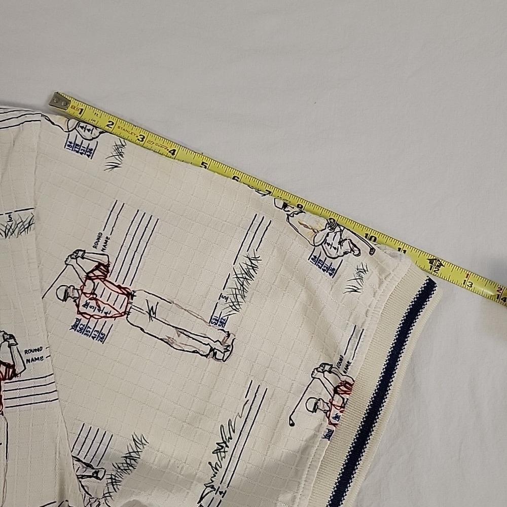 Vintage Dockers Golf Polo Shirt Mens XL Made In USA 100% Cotton Golf Pattern - Picture 9 of 11